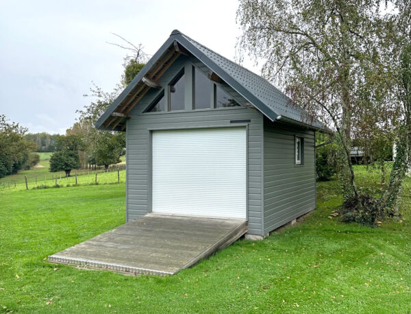 Abri de jardin en bois Lenoir Bois avec bardage couleur crème