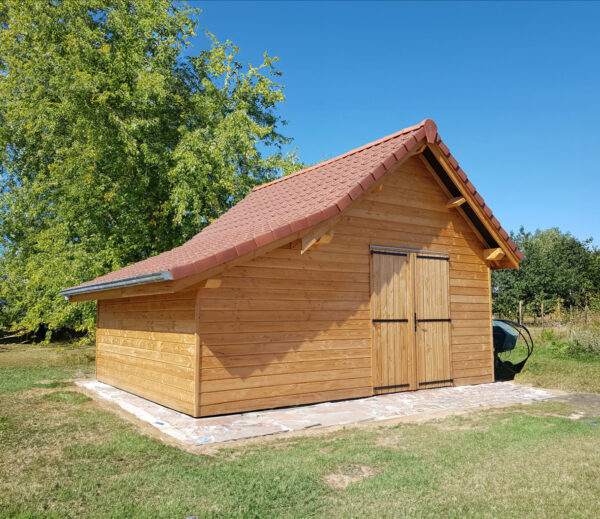 Abri de jardin & extension bûcher avec le modèle Coutance Lenoir Bois